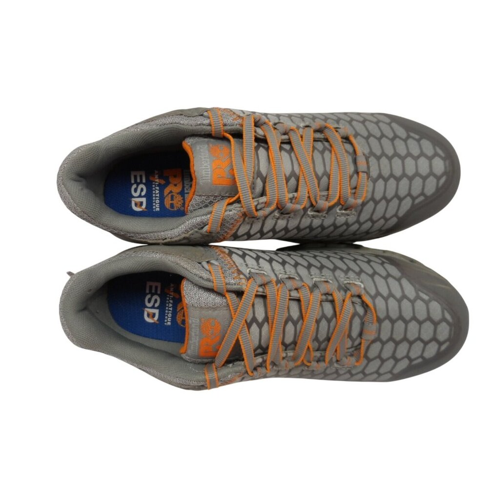 Timberland PRO Women's Powertrain Sport Alloy-Toe Work Shoe A1GVR Grey/Pink 8.5M - Picture 4 of 8